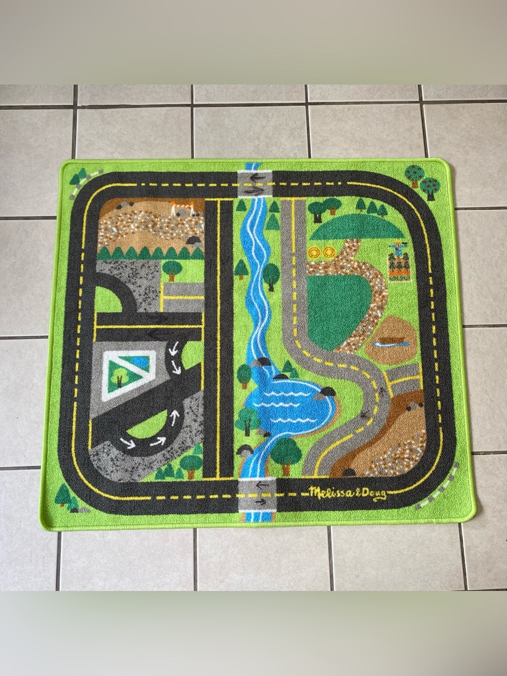Melissa & Doug Deluxe Road Rug Play Mat 5195 Adventure Bay 39" x 36”